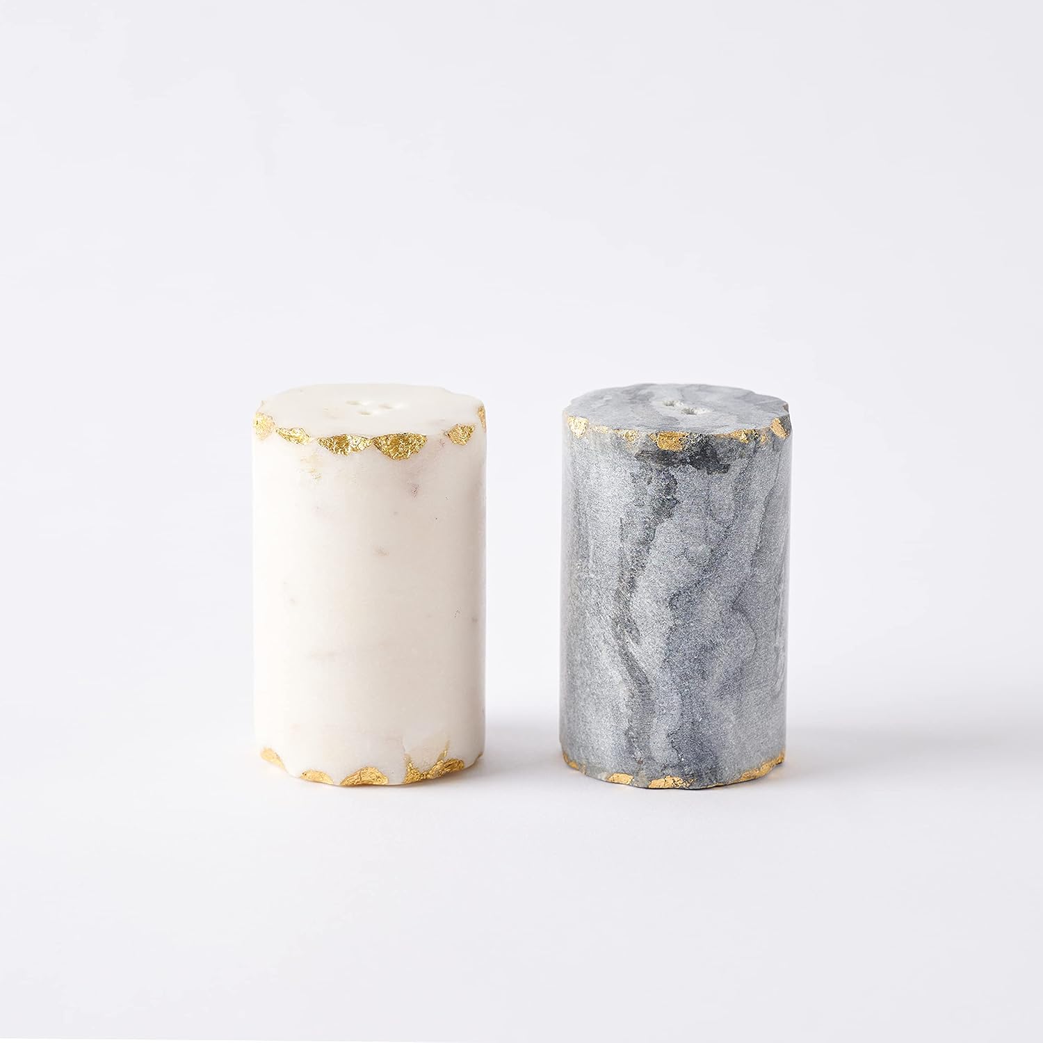 Mud Pie Marble Salt and Pepper Shaker Set