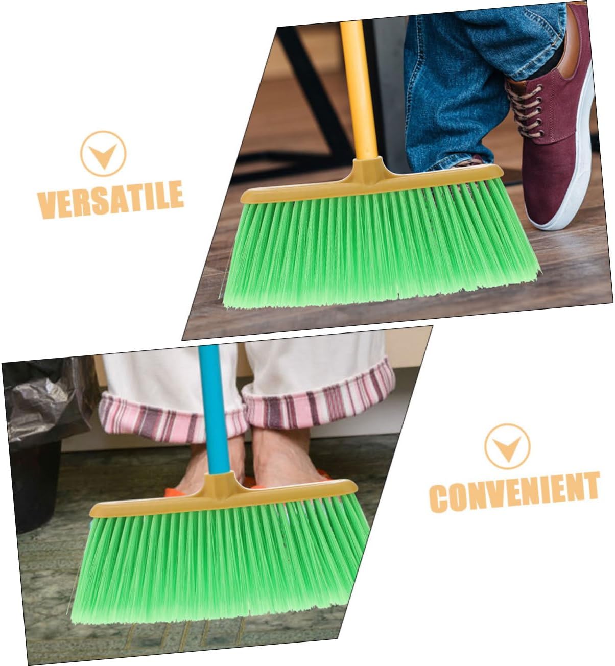 Minkissy 2pcs Durable Plastic Broom Head Replacement