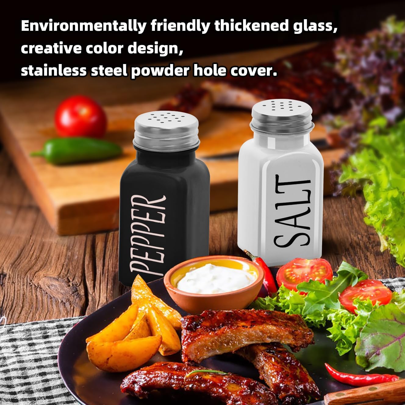 eispap 28 OZ Salt Pepper Shakers Set 2pcs 1