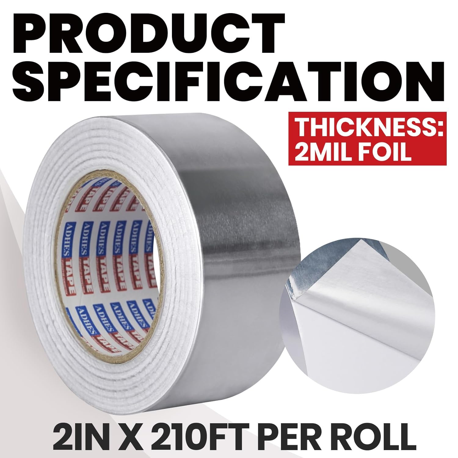 Heavy Duty Aluminum Foil Tape 2x210 Feet Heat Resistant Duct Tape