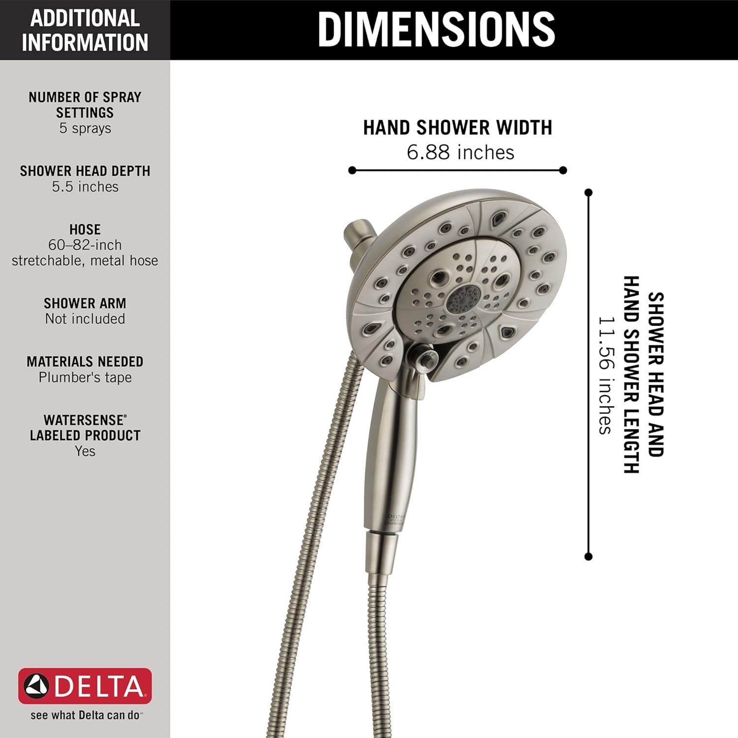 Delta In2ition Dual Shower Head with Handheld Spray 1