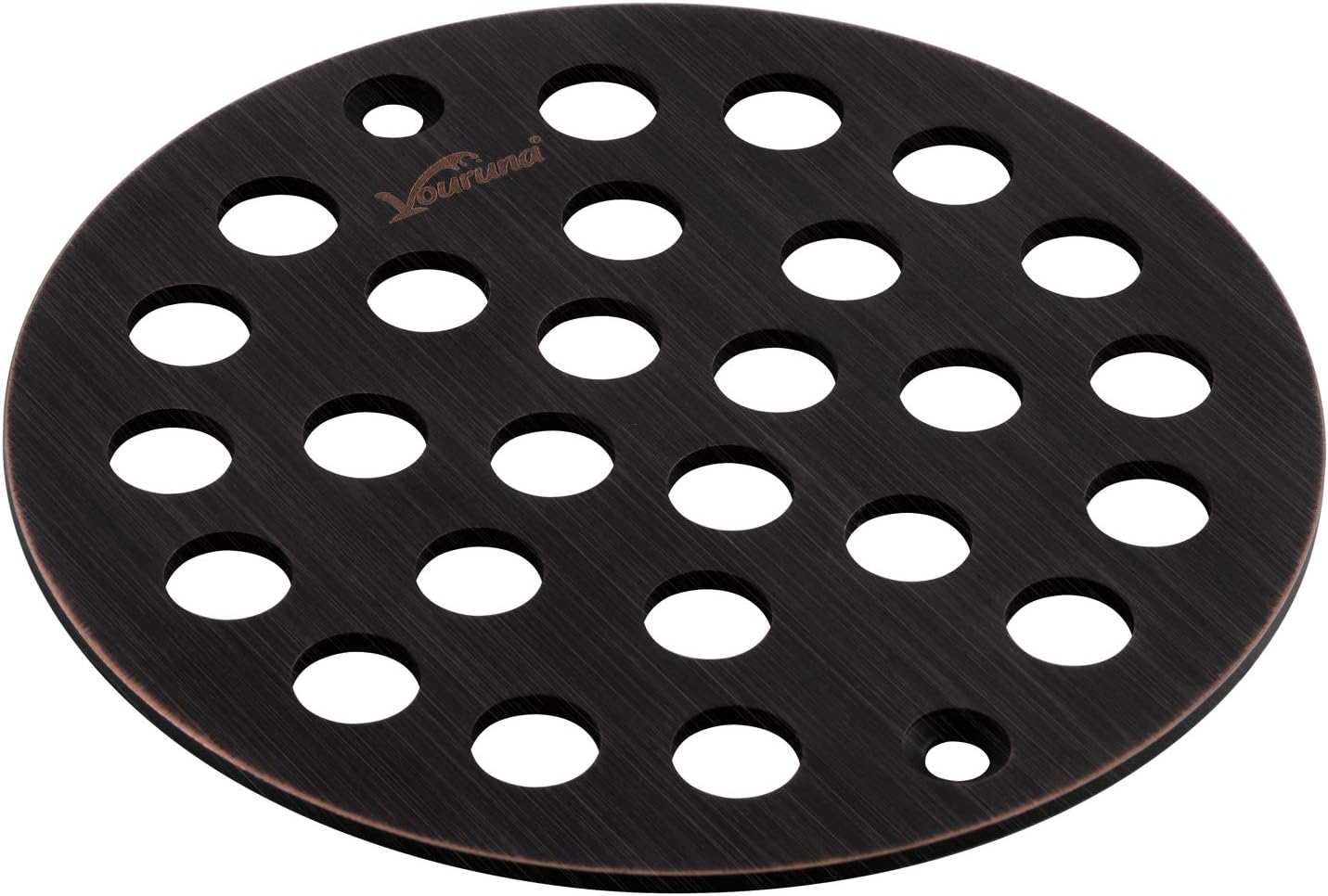 4-Inch Screw-in Shower Strainer Drain Cover Replacement - Oil Rubbed Bronze