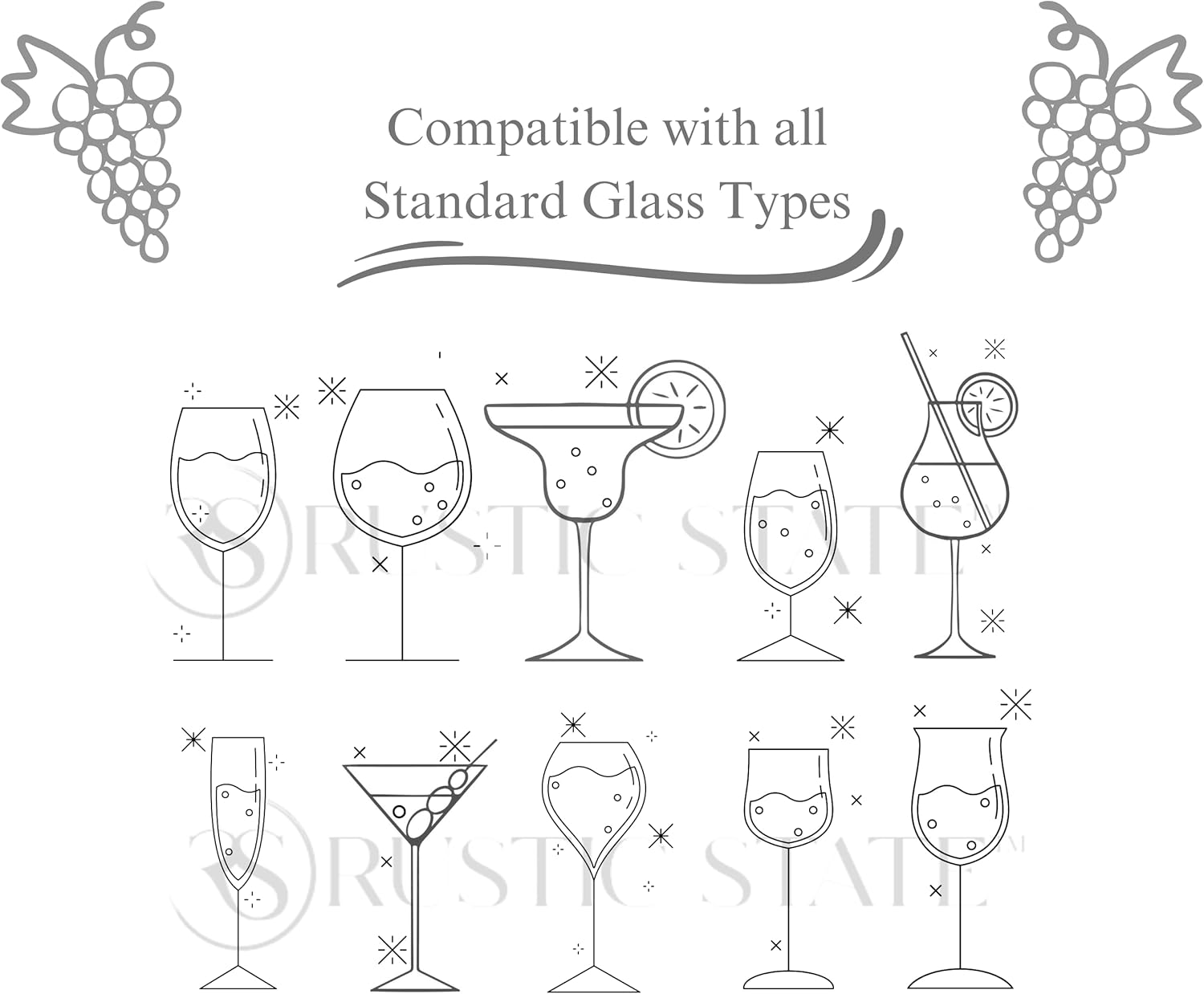 Rustic State 4 Sectional Wine Glass Rack