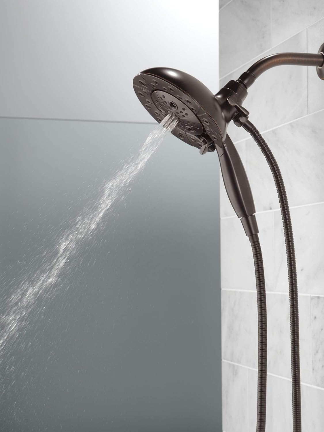 Delta 5-Spray In2ition Dual Shower Head with Handheld Spray and Hose