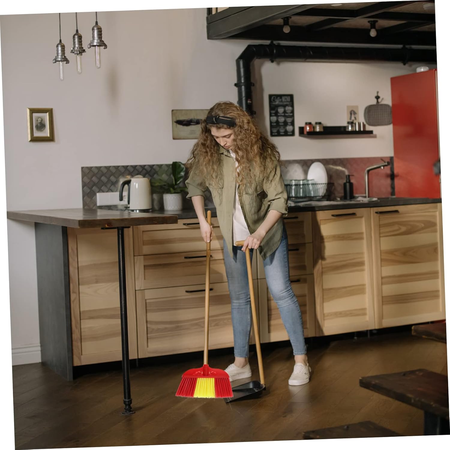 Durable Plastic Broom Head Replacement for Household Cleaning