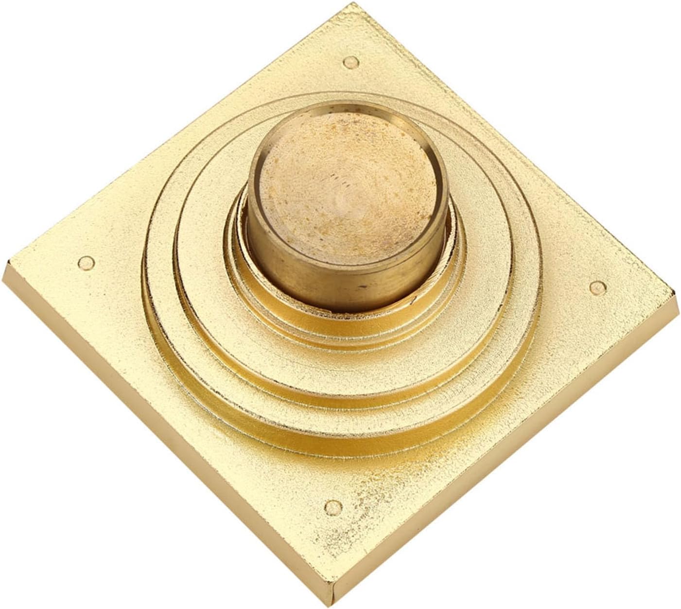 Topyond Brass Square Shower Drain with Antique Design