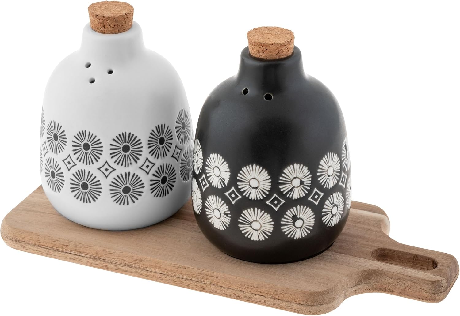 Karma Milo Salt Pepper with Wood Tray