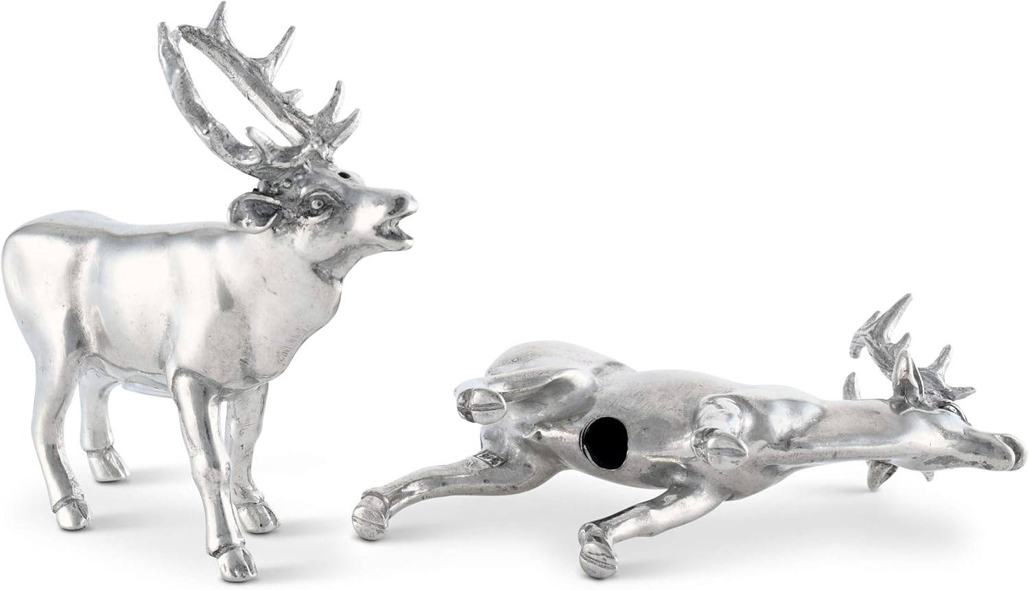 Vagabond House Pewter Deer Salt Pepper Shakers Set