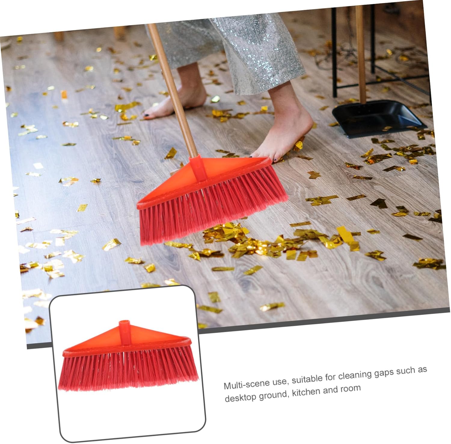 Minkissy Plastic Broom Replacement Head - Versatile Sweeper for Home Cleaning