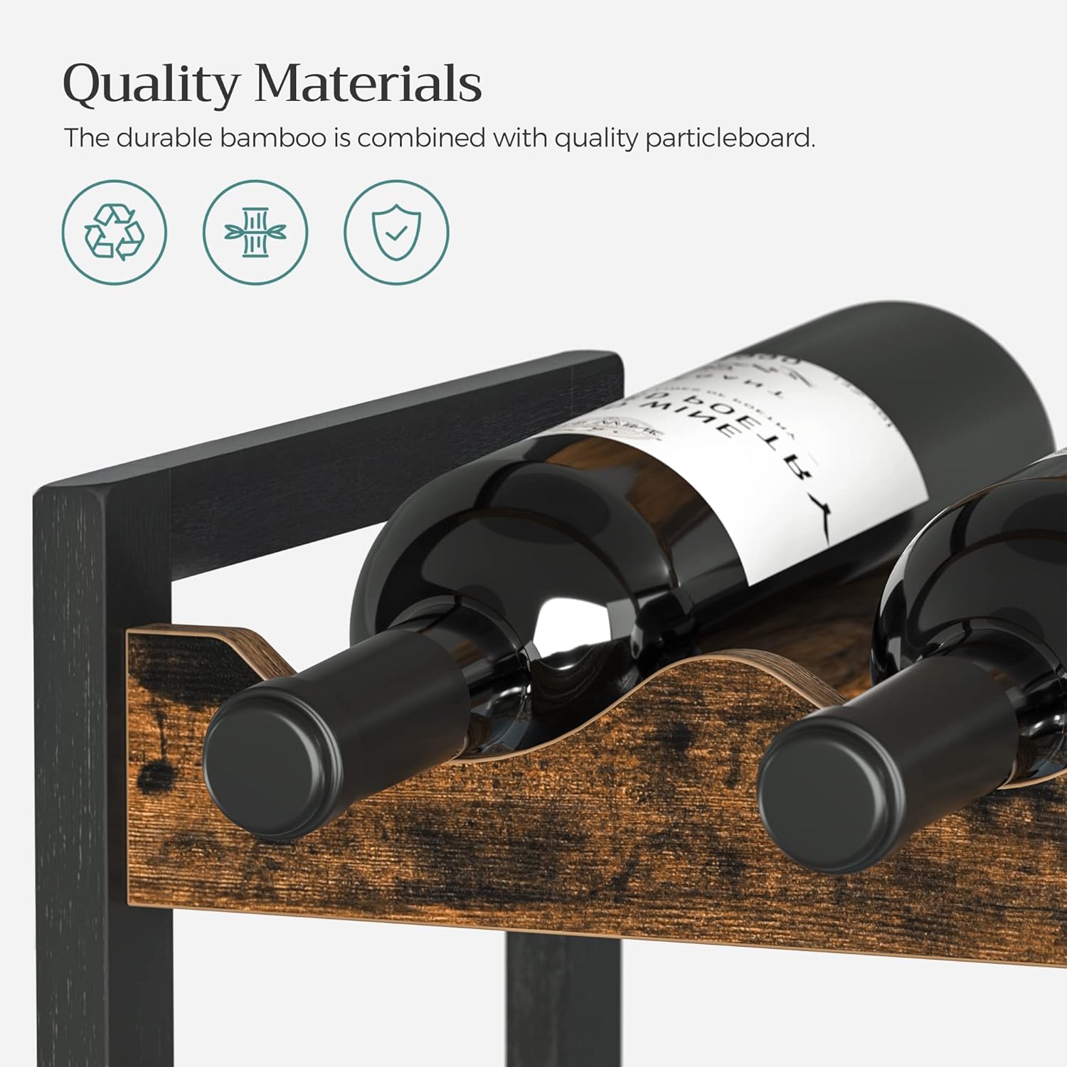 SONGMICS 3 Tier Tabletop Wine Rack with 12 Bottle Capacity