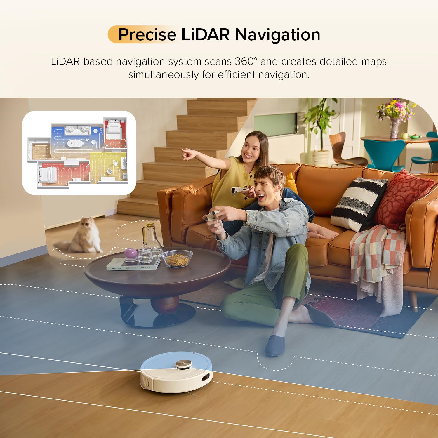 Roborock Q7 M5 Robotic Vacuum and Mop Combo White