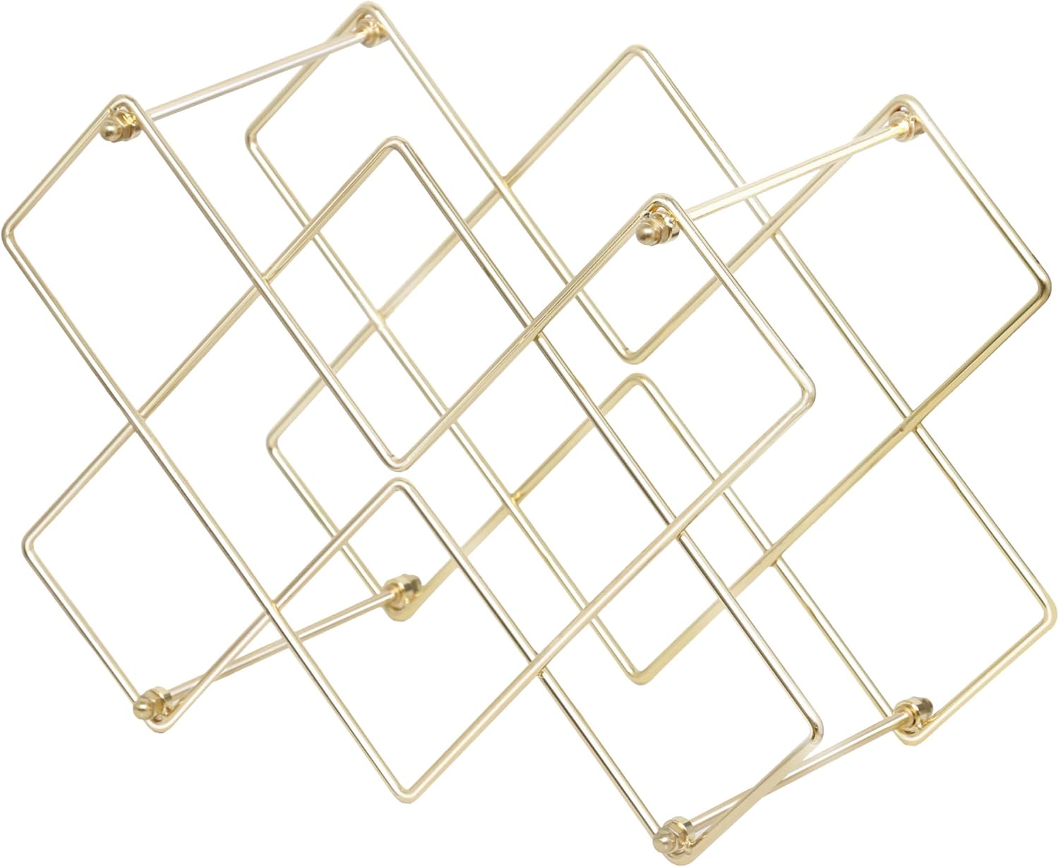 Glamorous Gold Countertop Wine Rack