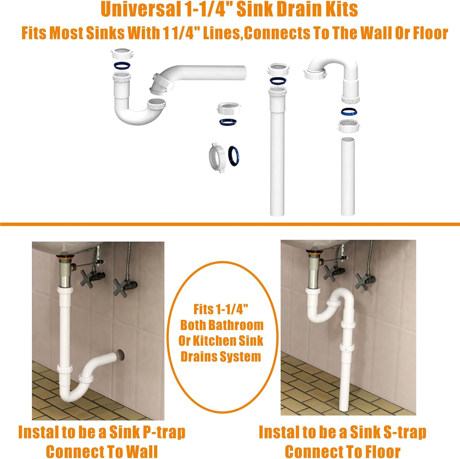 Variimage 1-14 Universal Sink Drain Repair Kit