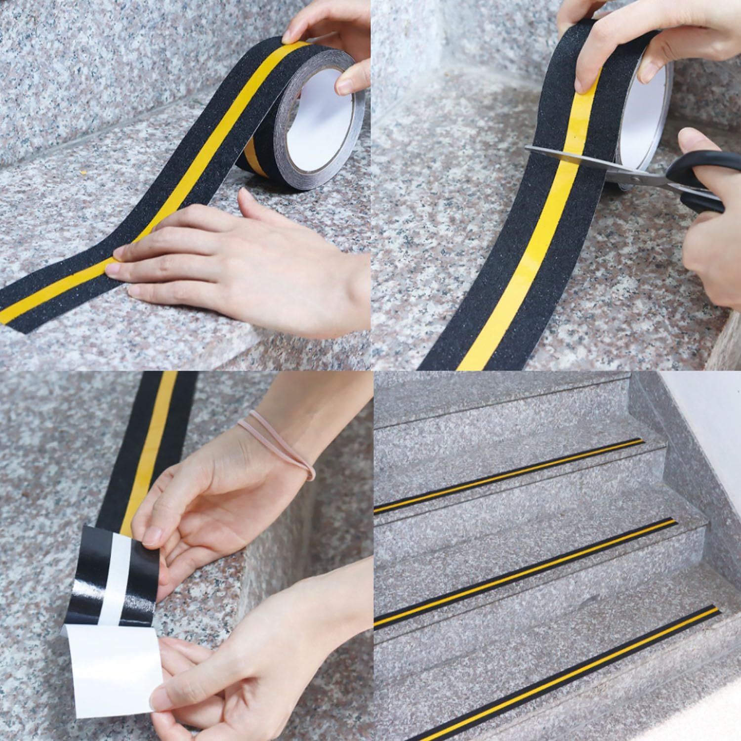 COSIMIXO 2inch x 165ft Anti Slip Tape with Reflective Stripe