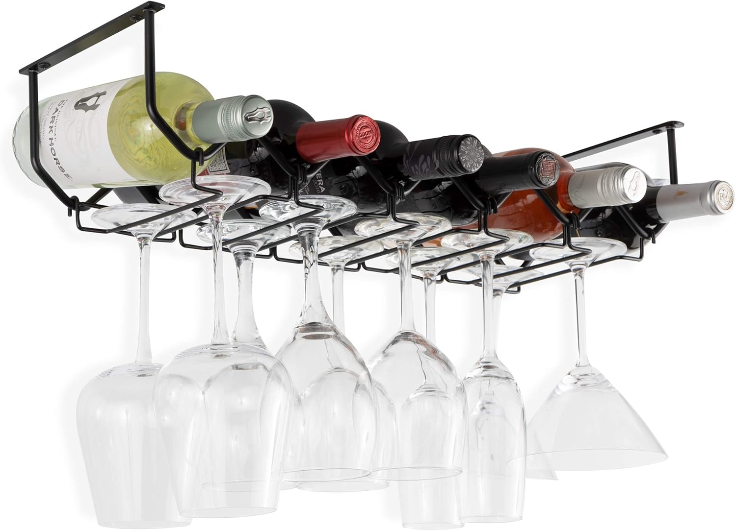 Wallniture Piccola Metal Wine Glass Holder for Kitchen