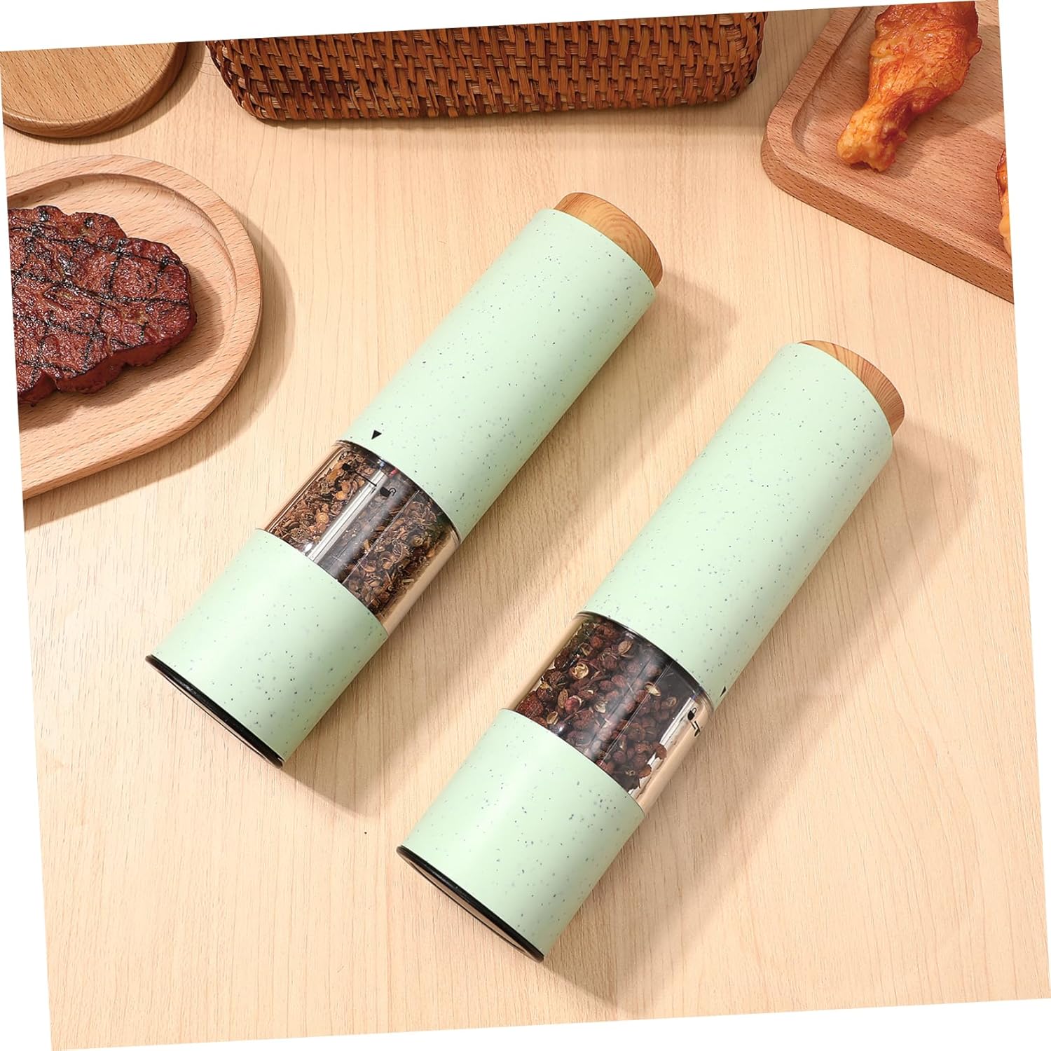 DECHOUS 2-Piece Electric Salt Pepper Shaker Set 1
