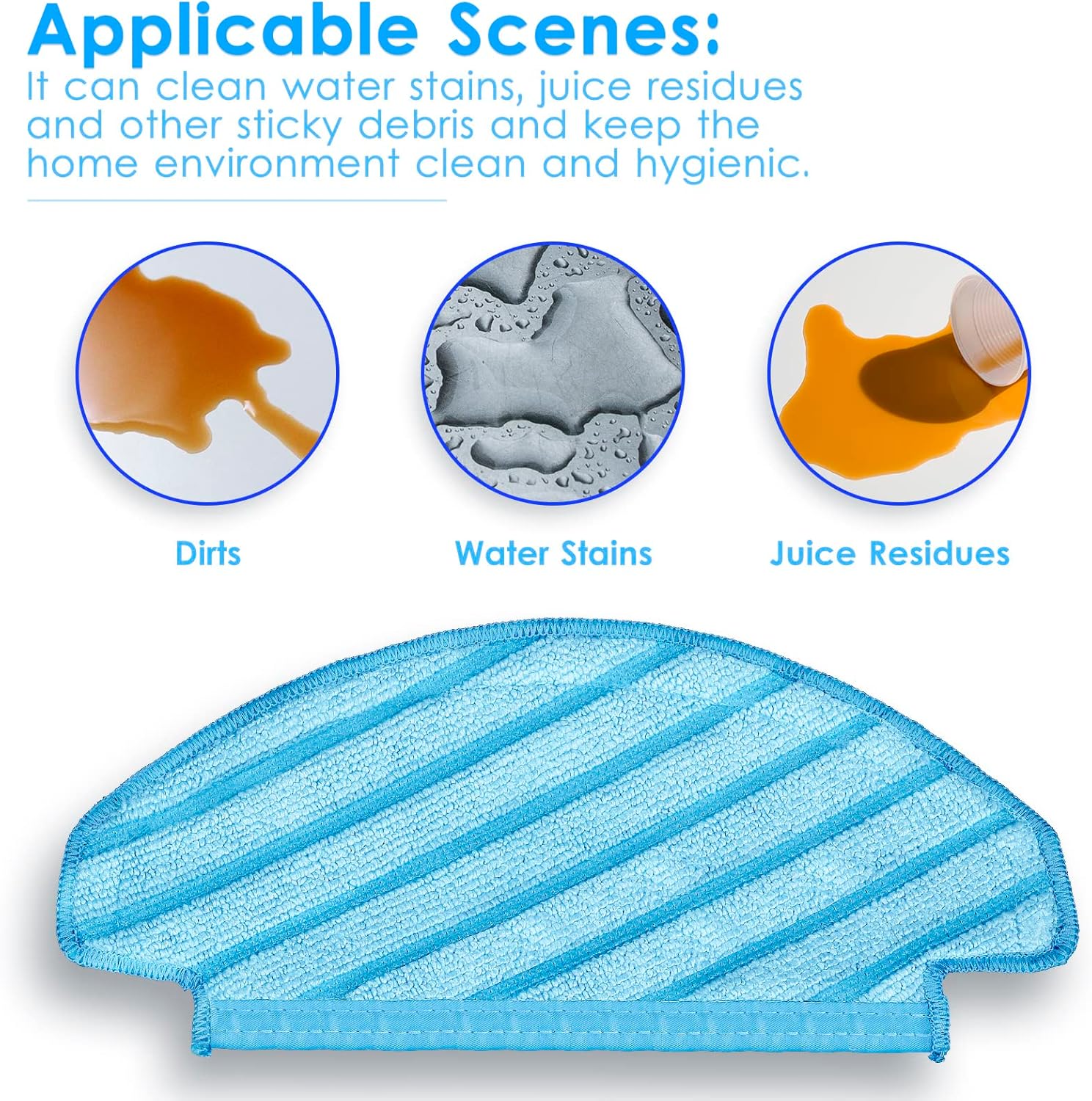 10 Piece N10 Washable Mop Pads for ECOVACS Robot Vacuums 1