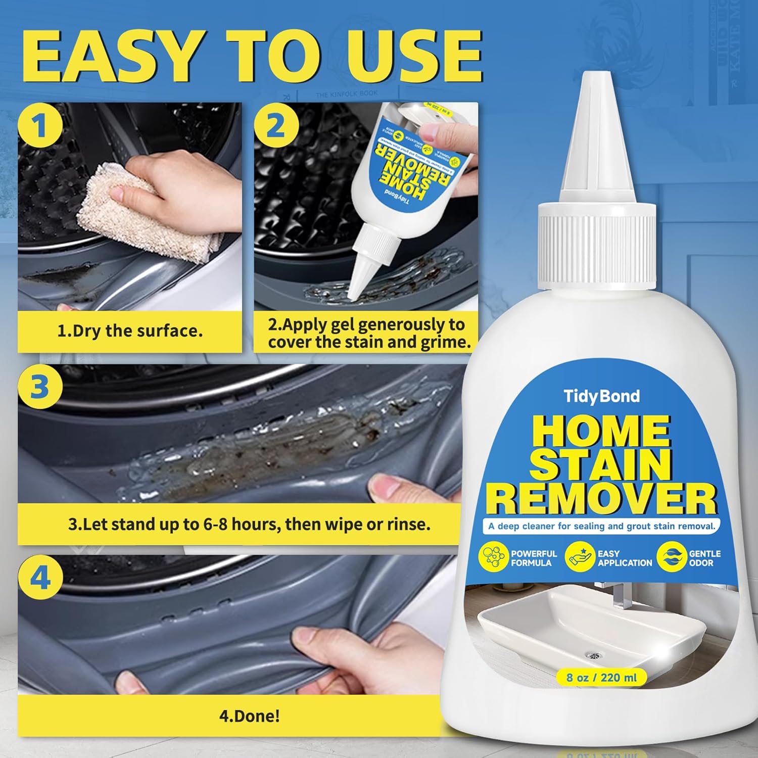 Tidybond Heavy Duty Stain Remover Gel 8 Fl Oz