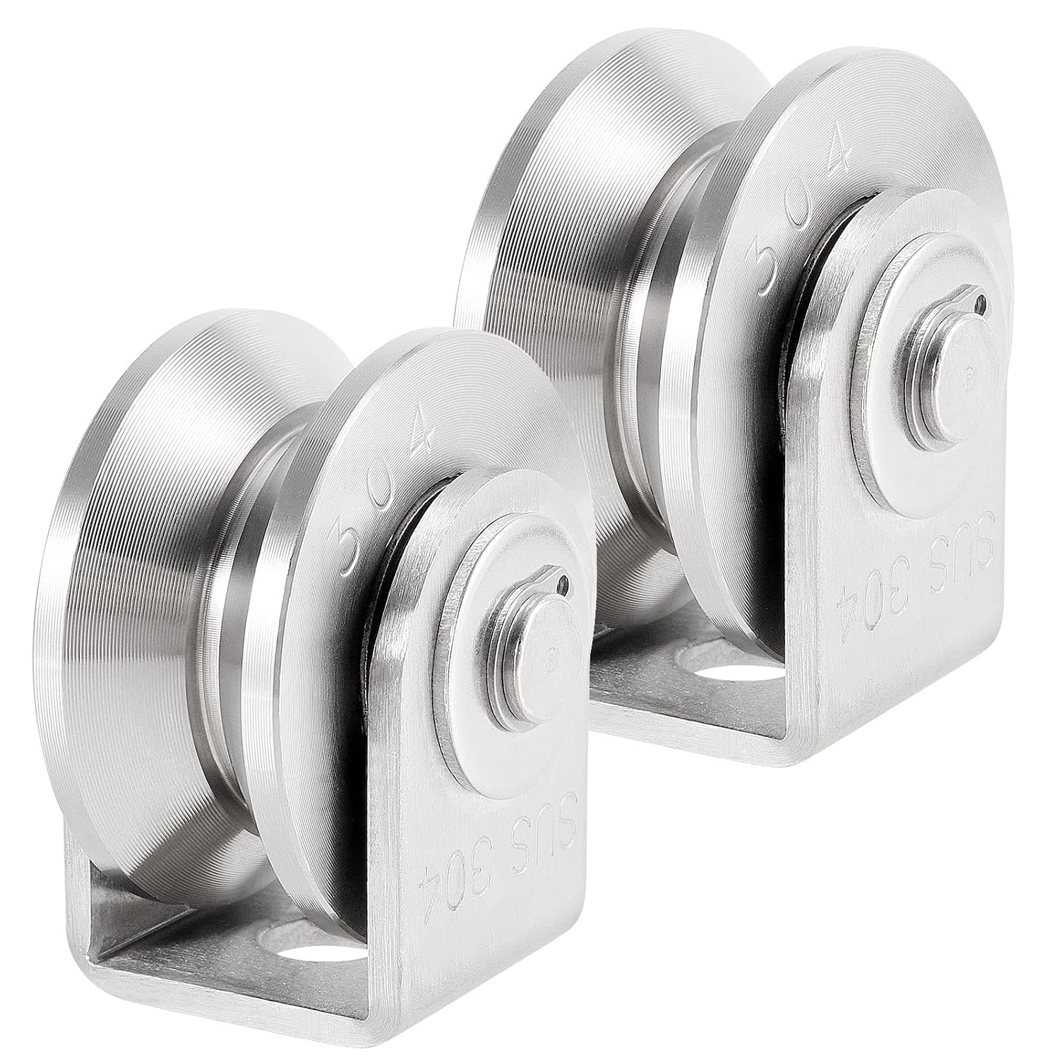 PINGEUI 2 Pack 3 Inch V Groove Caster with Bracket
