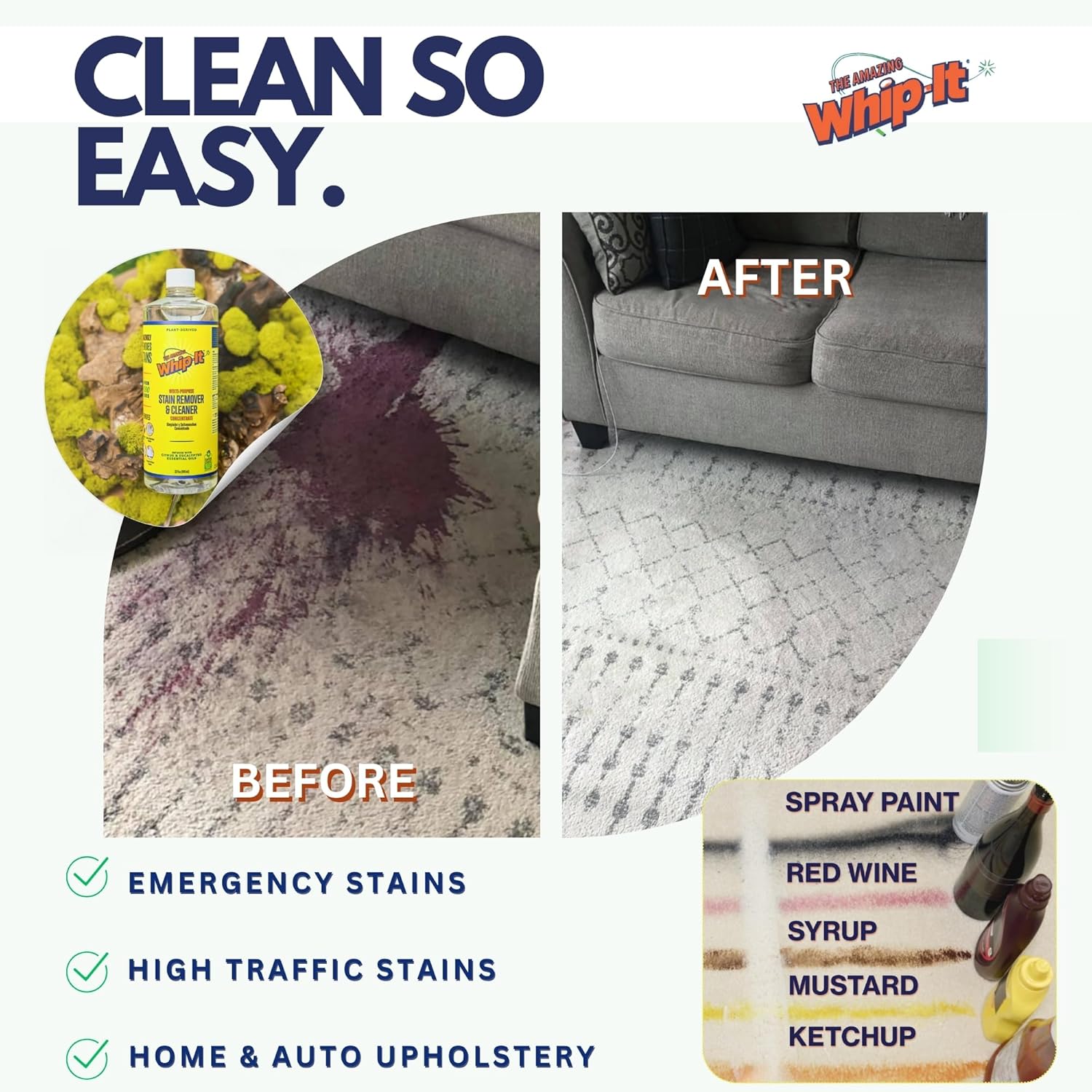 Whip-It Stain Remover and Concentrate Kit