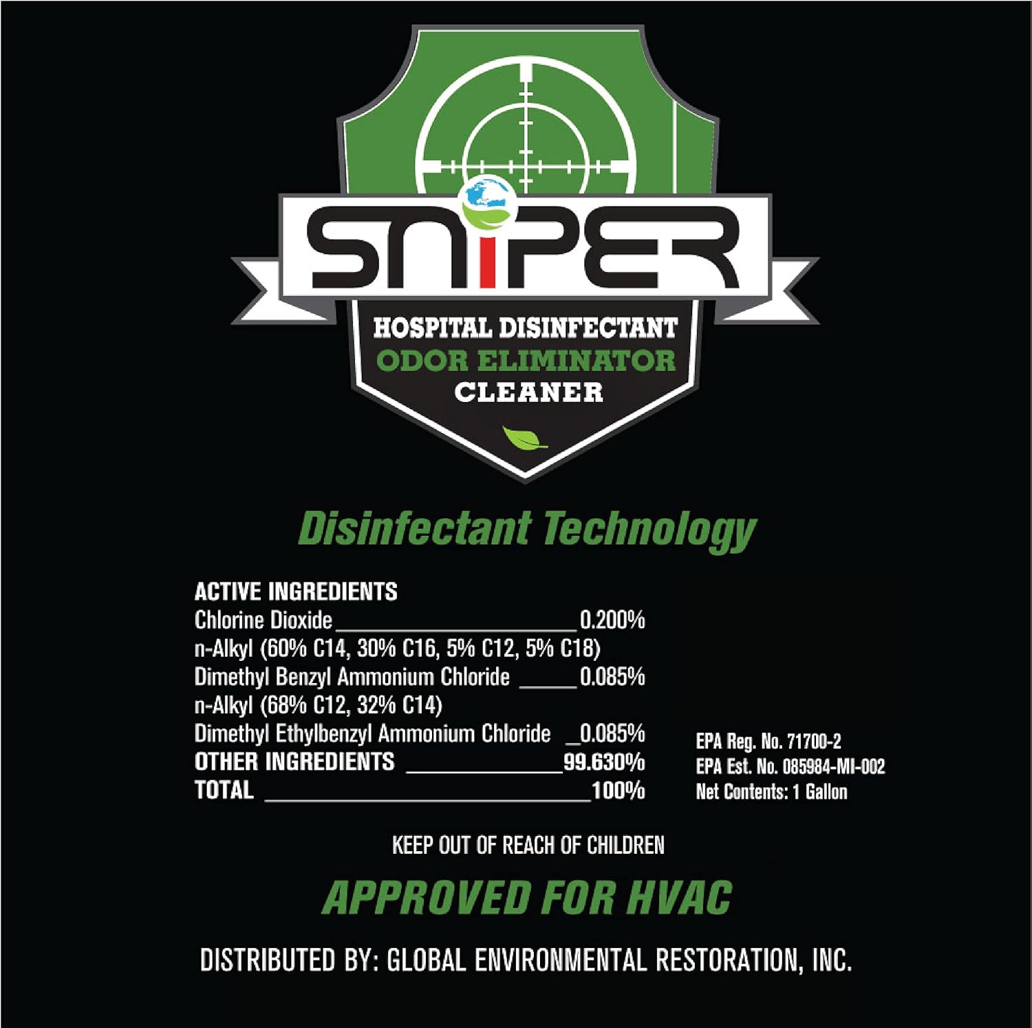 SNiPER 32 Ounce All-Purpose Cleaner Deodorizer Spray