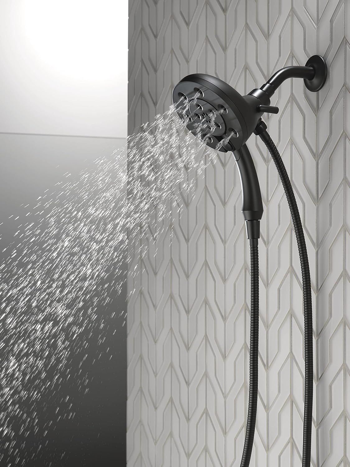 Delta 4-Spray H2Okinetic In2ition 2-in-1 Handheld Shower Head Matte Black