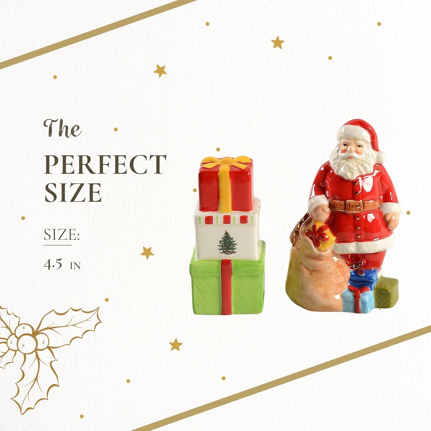 Spode Christmas Tree Salt and Pepper Shaker Set 1
