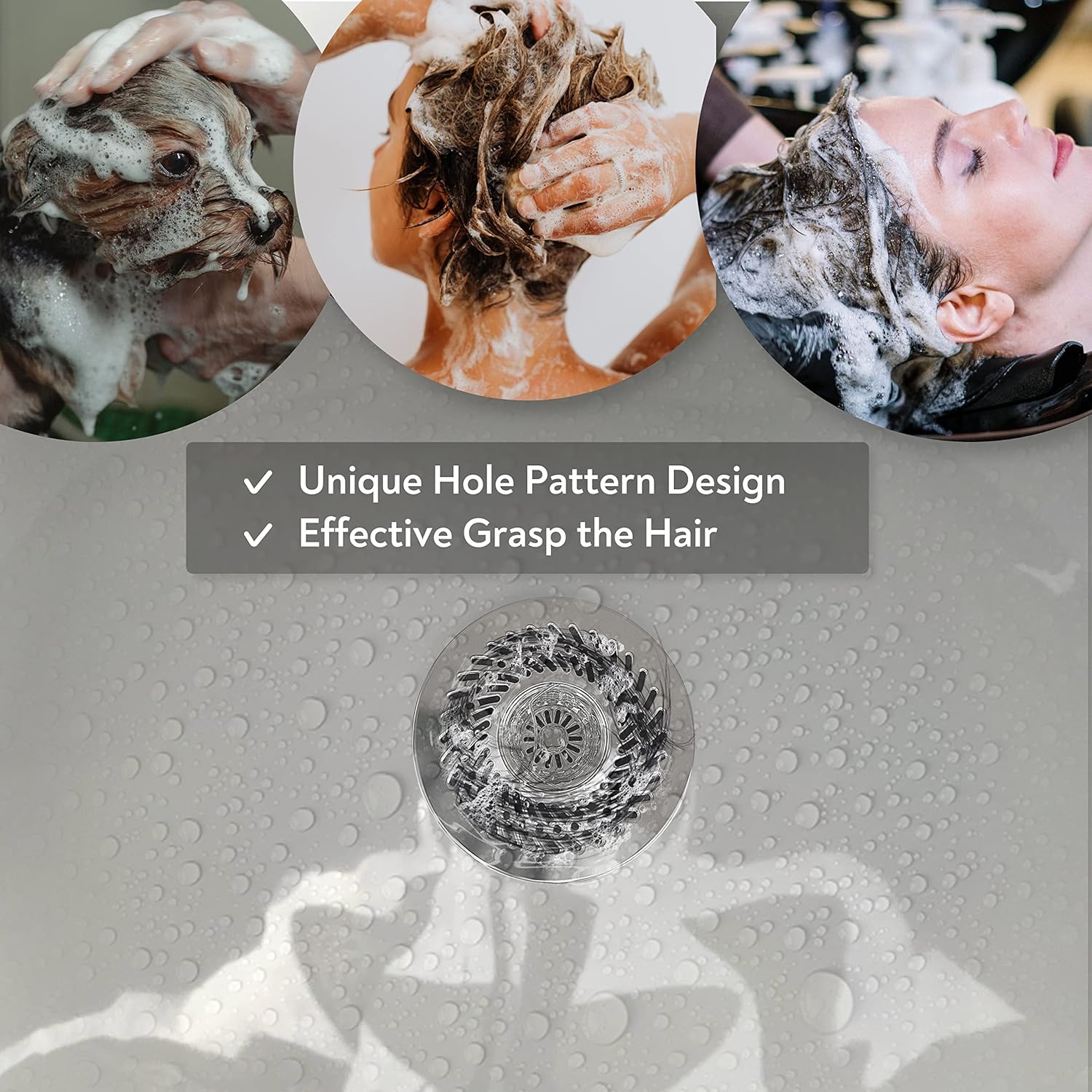 PRIMSOPH Shower Drain Hair Catcher Pop Up Strainer