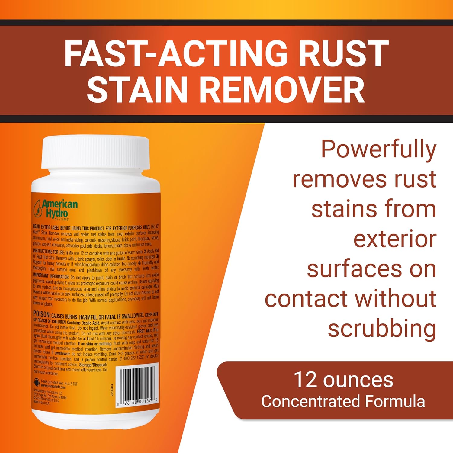 Pro Products Rid-O-Rust 12 Oz Stain Remover