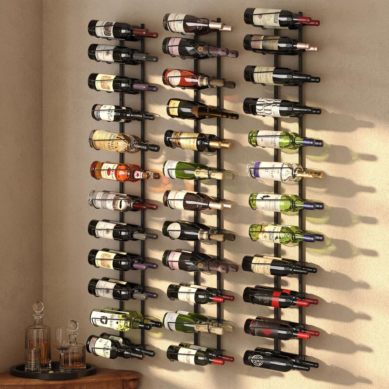 JKsmart 24 Bottle Wall Wine Rack with Arc Design