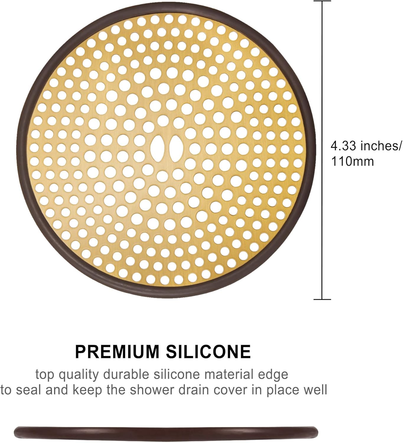 304 Stainless Steel Hair Catcher Drain Cover with Silicone