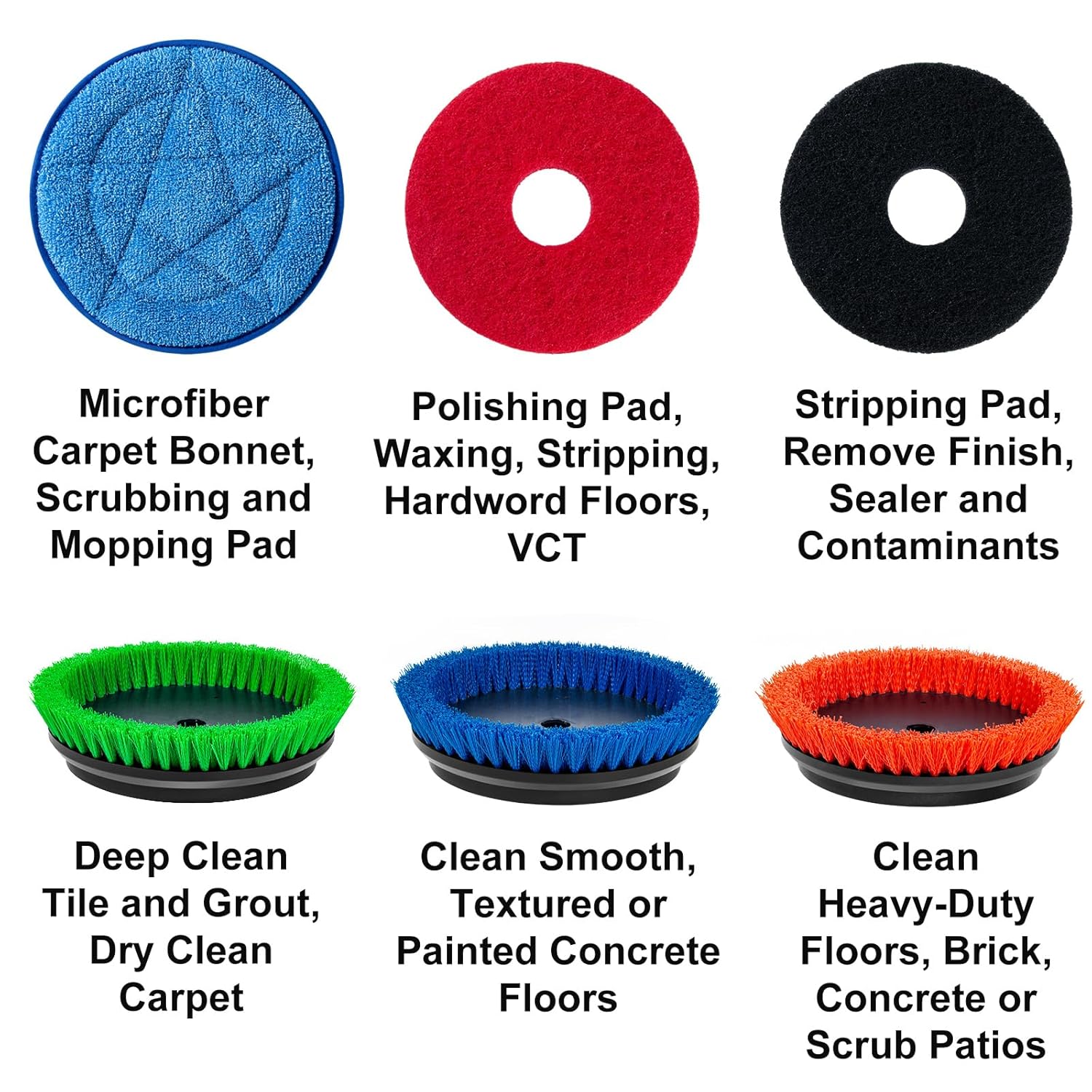 HHQ Commercial Microfiber Carpet Bonnet 2 Pack for Oreck Orbiter