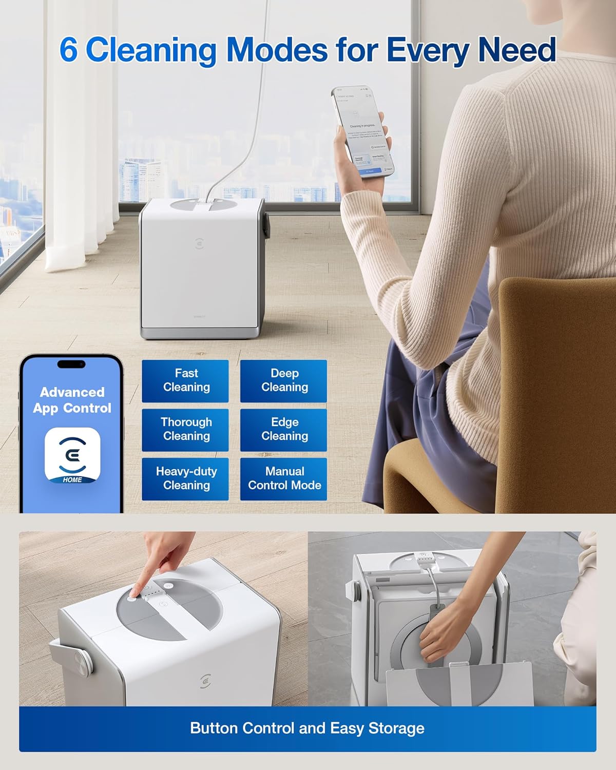 ECOVACS WINBOT W2 Pro Window Cleaning Robot with Multi-Functional Station