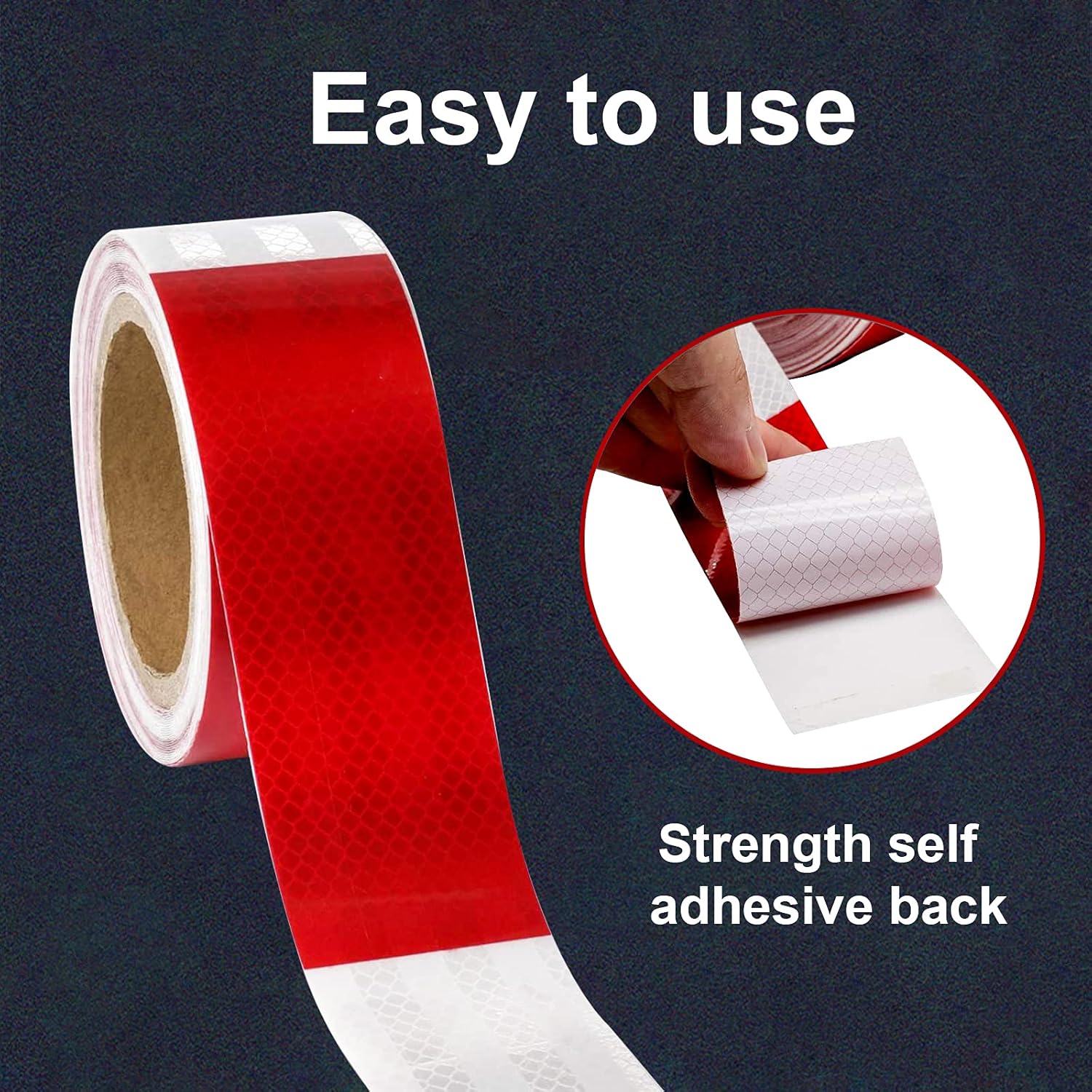 2 x 32 Reflective Safety Tape Red White 1