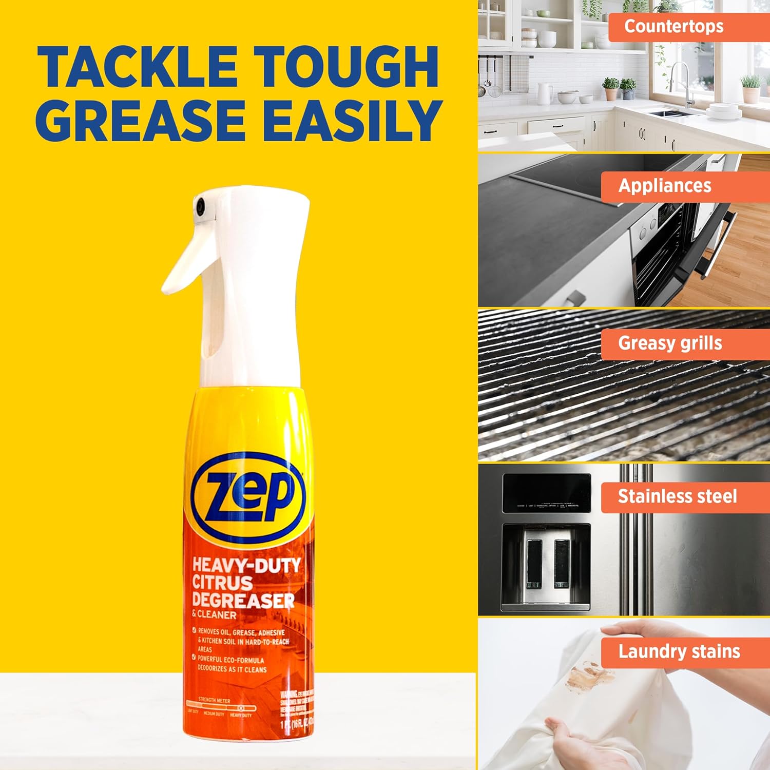 Zep Heavy Duty Citrus Degreaser Cleaner Mist 16 fl oz