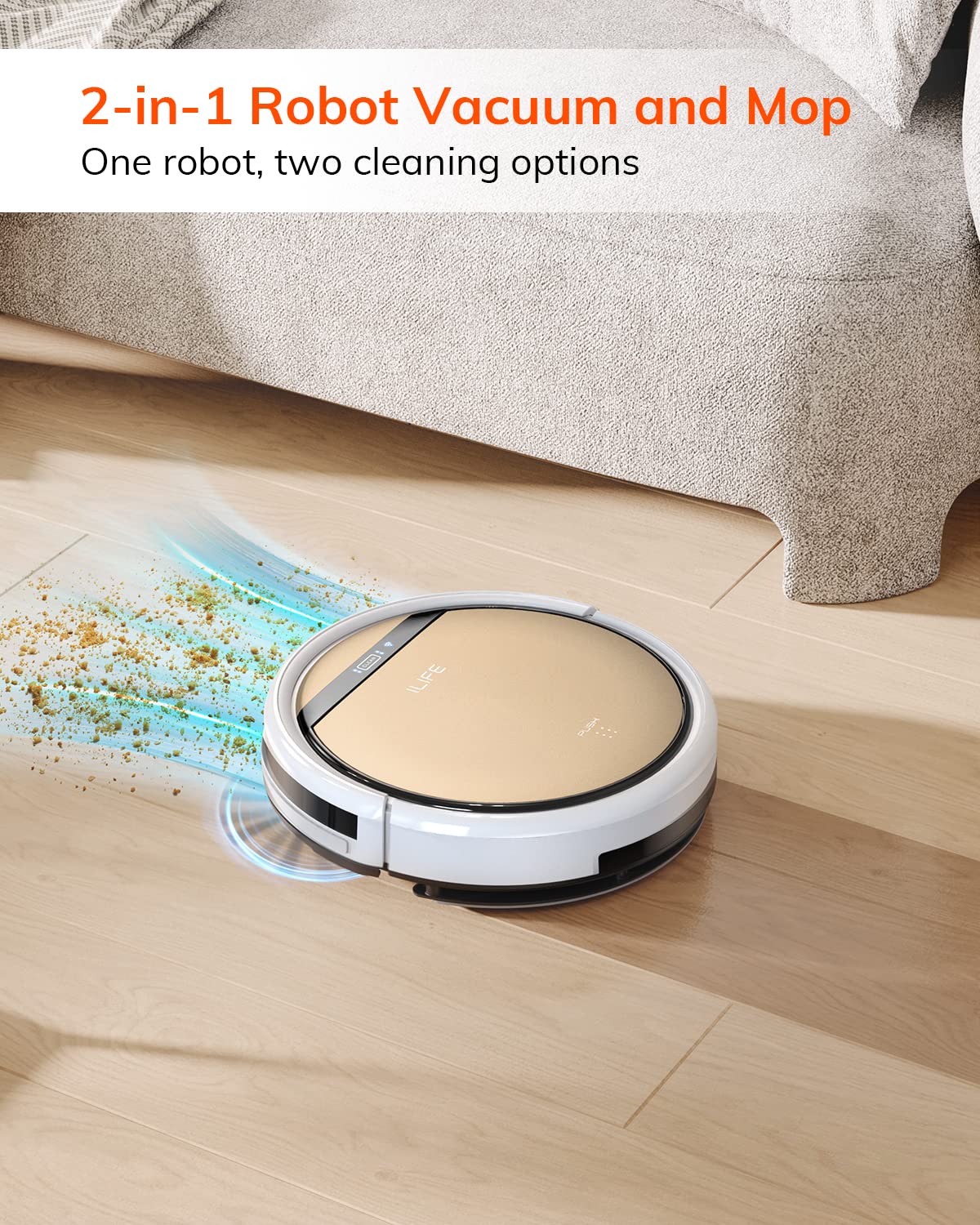 ILIFE V5s Plus Robotic Vacuum and Mop Combo