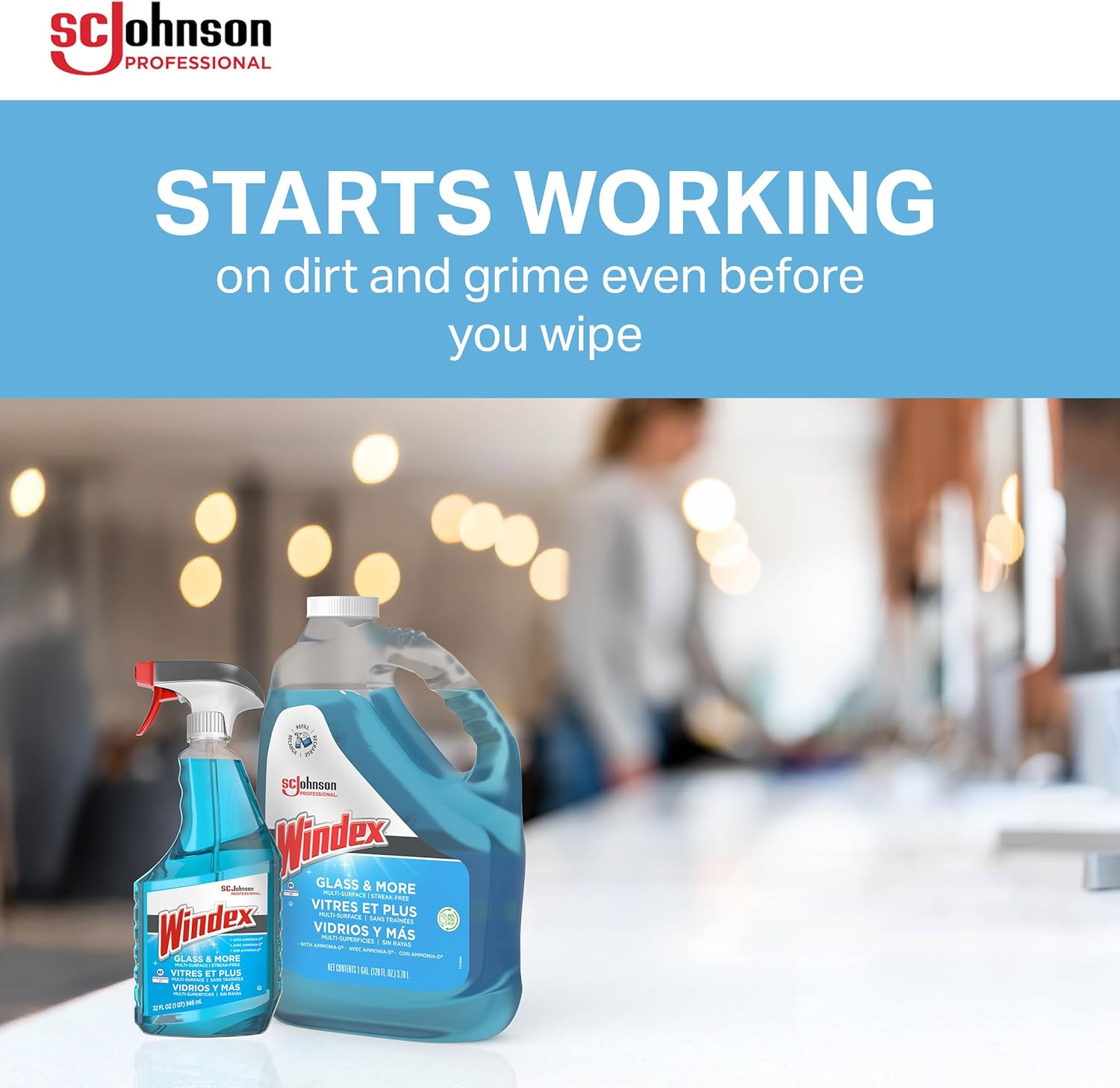 SC Johnson Windex Glass Cleaner 128 Oz Case Of 4