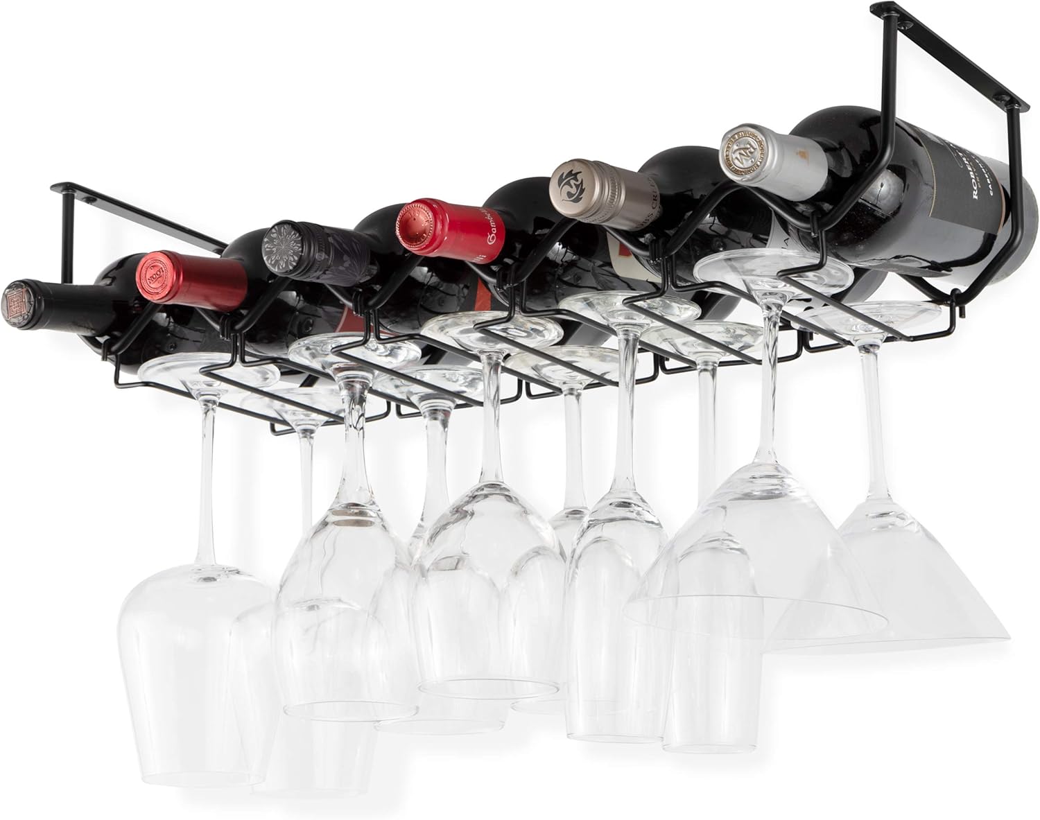 Wallniture Piccola Metal Wine Glass Holder for Kitchen