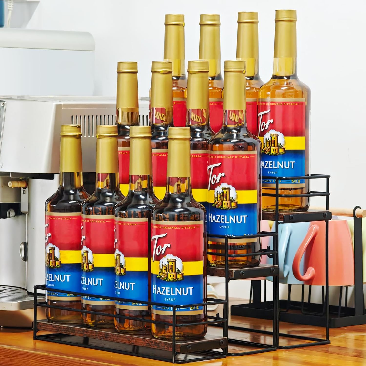 AUATRONNE 3 Tier Coffee Syrup Rack Organizer