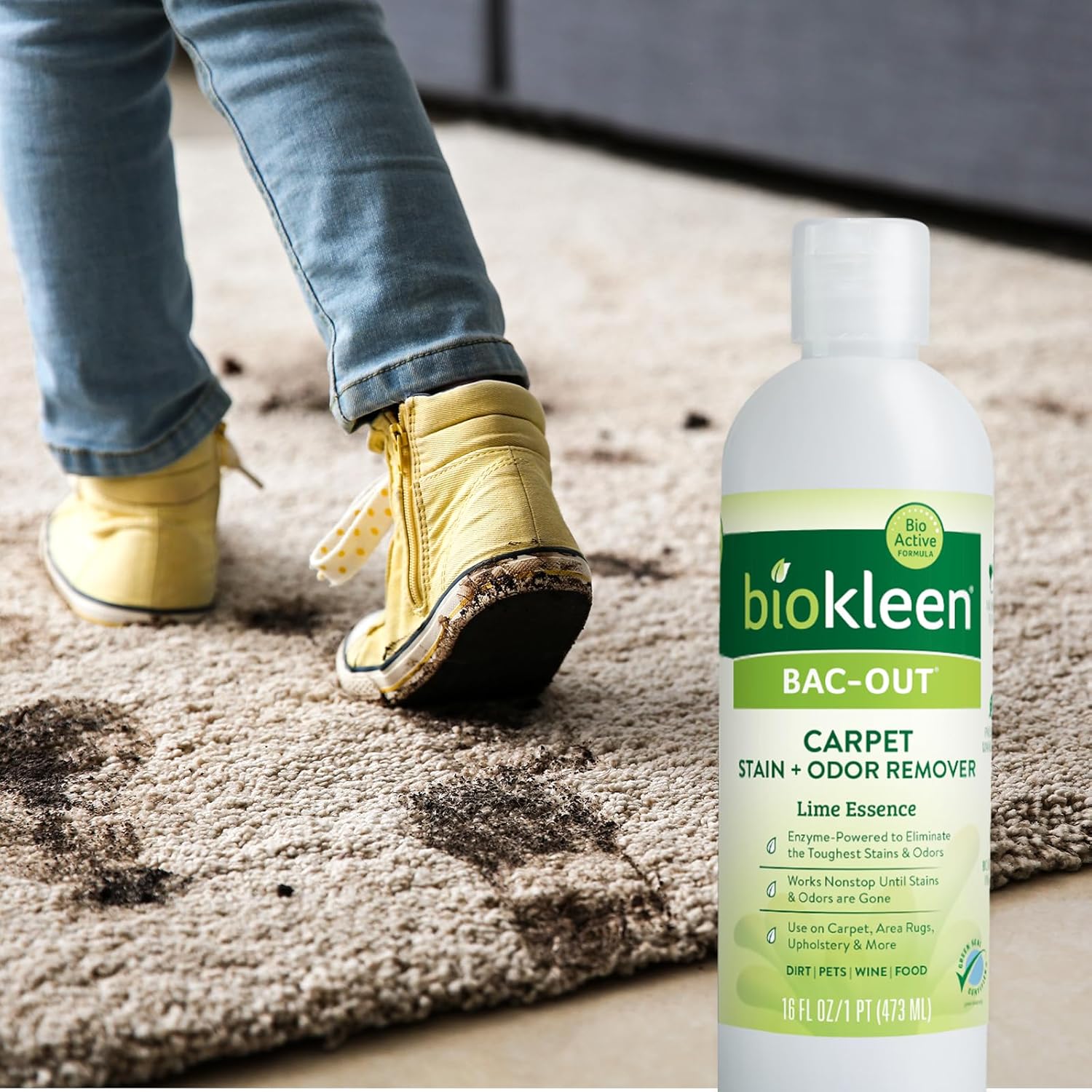 Biokleen Bac-Out Enzymatic Stain Remover - 2 Pack 32 oz with Micro Towel