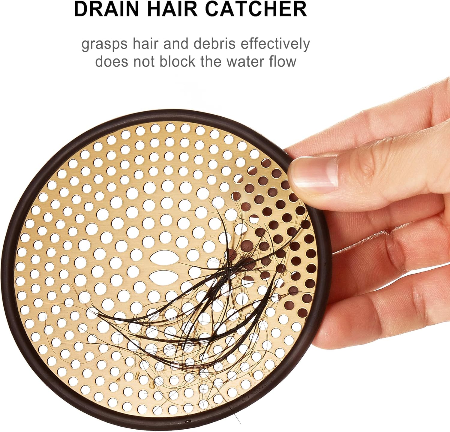 304 Stainless Steel Hair Catcher Drain Cover with Silicone