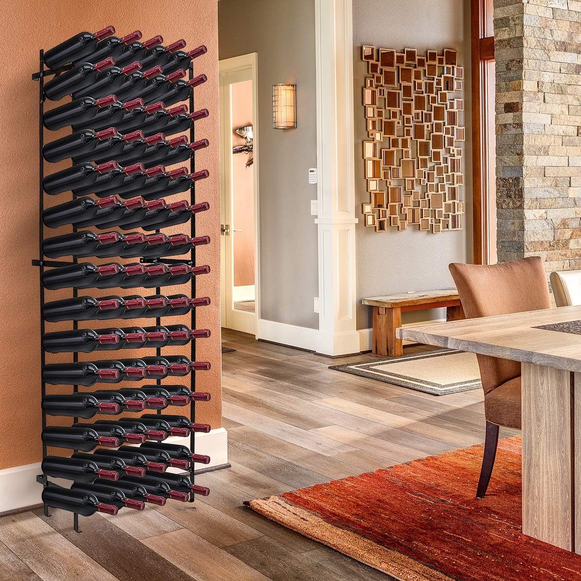 Sorbus 15-Tier Freestanding Wine Rack - 75 Bottle Capacity