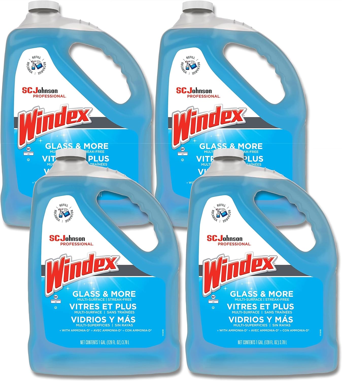 SC Johnson Windex Glass Cleaner 128 Oz Case Of 4