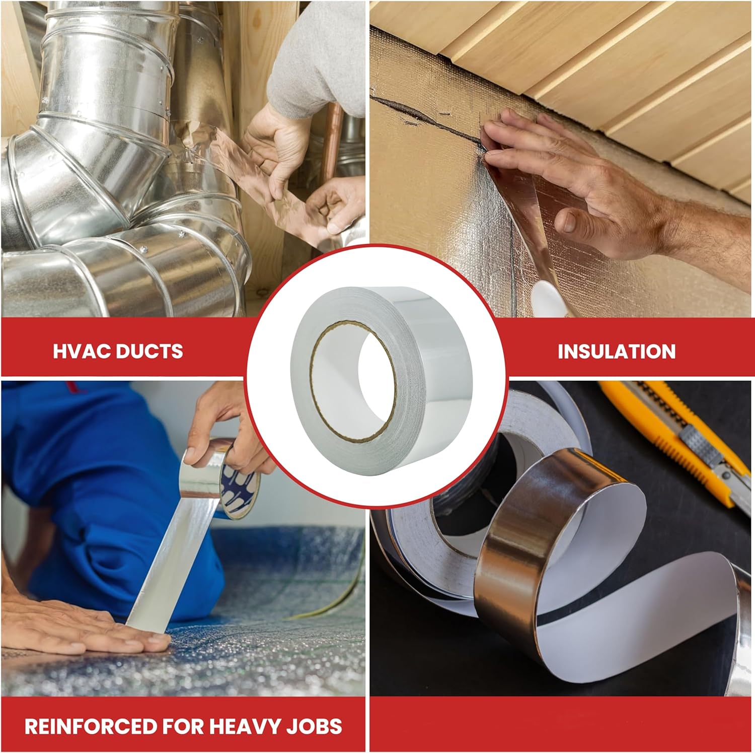 GGR Supplies AF-20R High Temp Heat Shield Aluminum Tape 3x50yd
