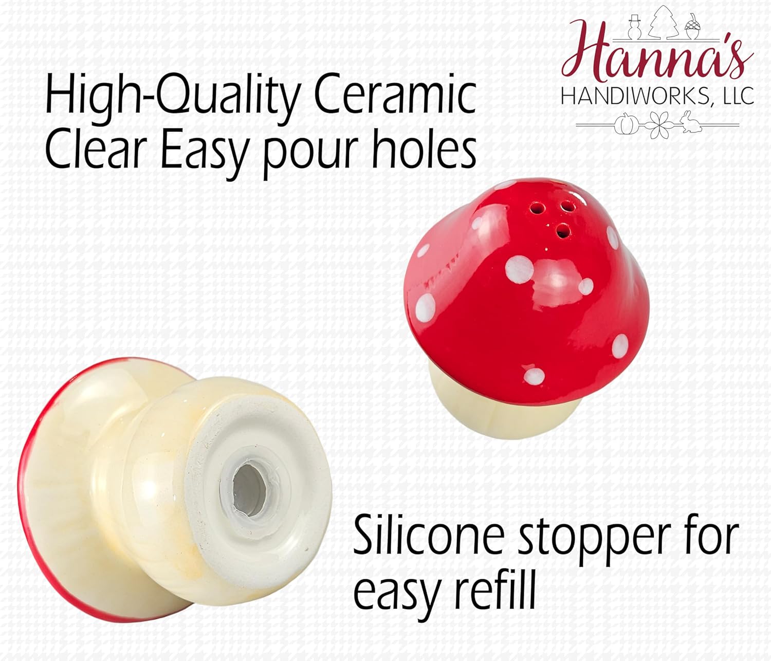 Adorable Mushroom Salt Pepper Shakers Set