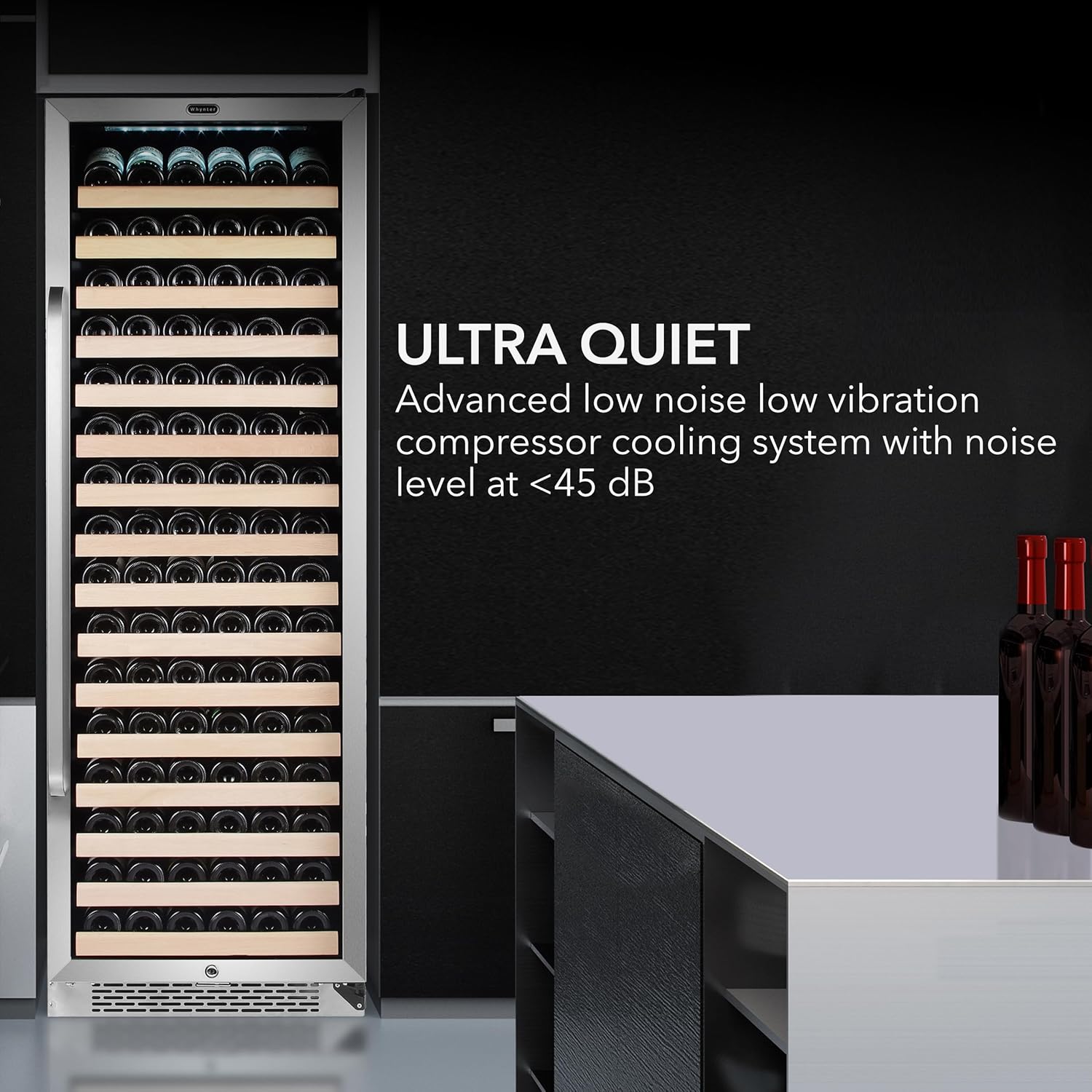 Whynter 164-Bottle Dual Zone Wine Cooler with Display Shelf