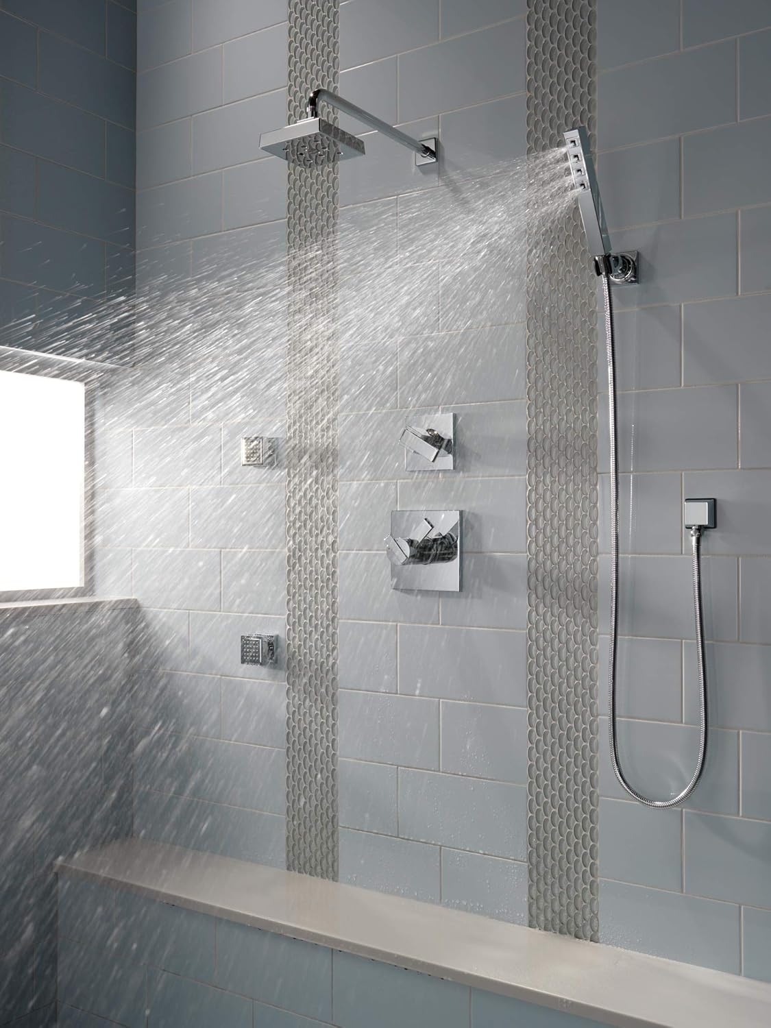 Delta H2Okinetic Raincan Shower Head SpotShield Stainless