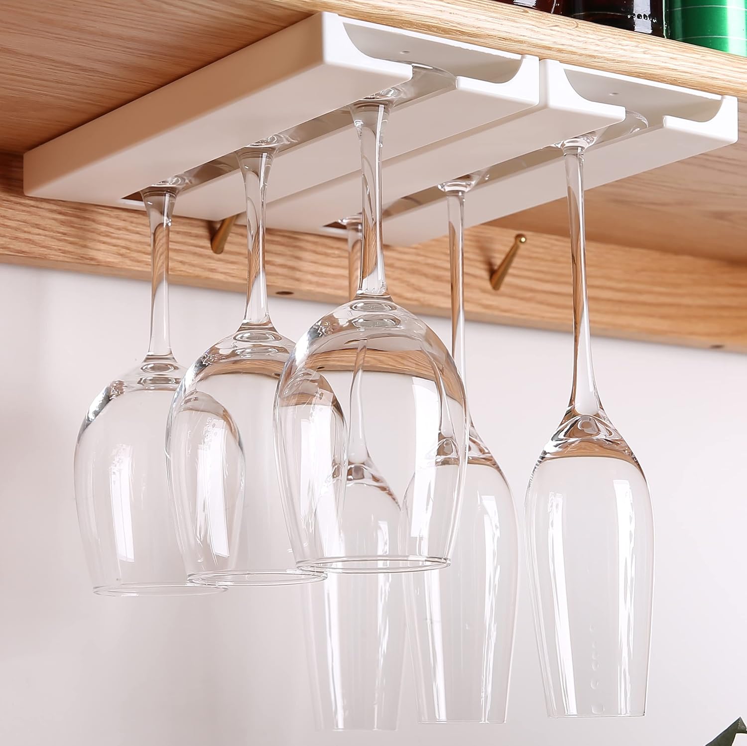Leevcok 2 Pack White Wine Glass Holder