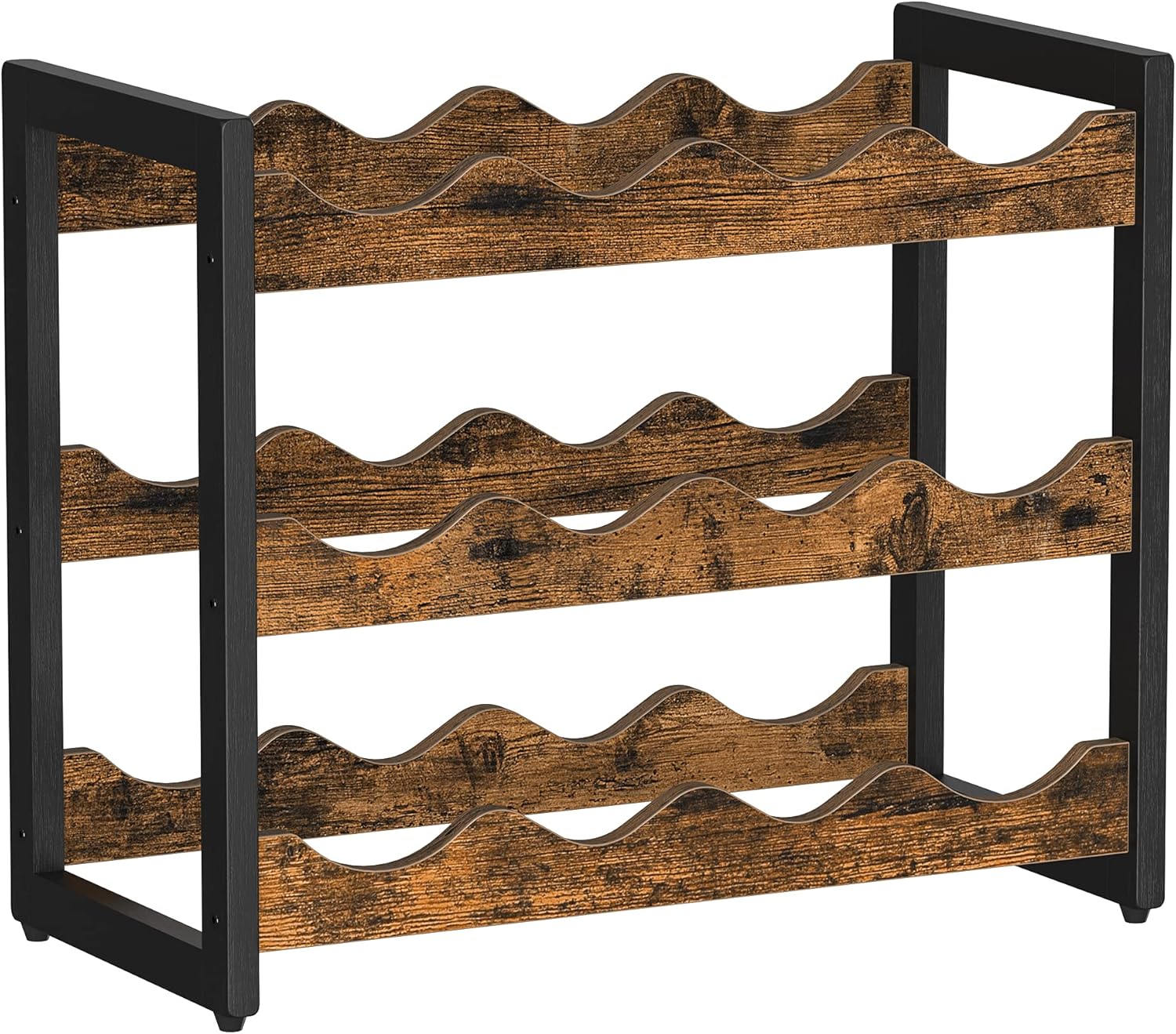 SONGMICS 3 Tier Tabletop Wine Rack with 12 Bottle Capacity
