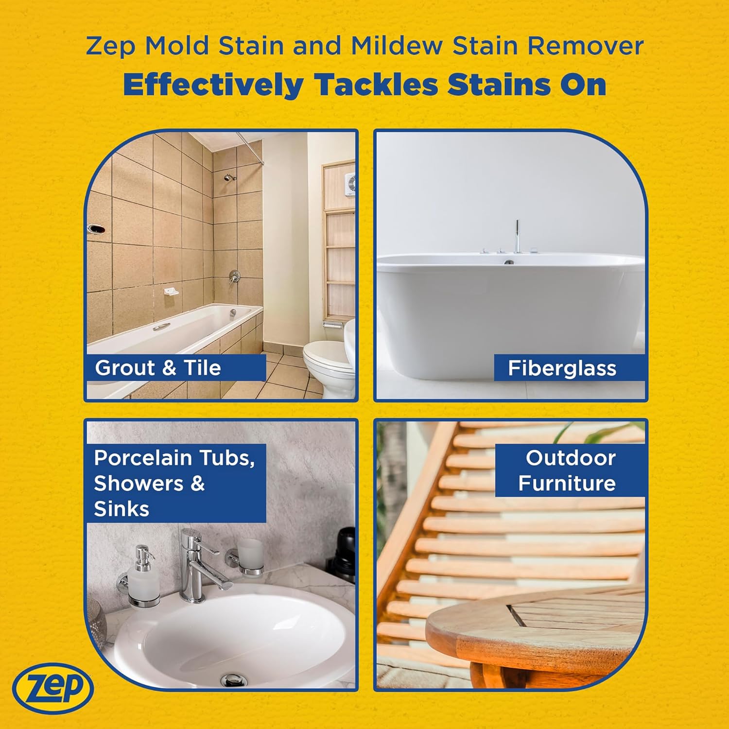 Zep Mold Stain Remover 32 oz Pack of 4
